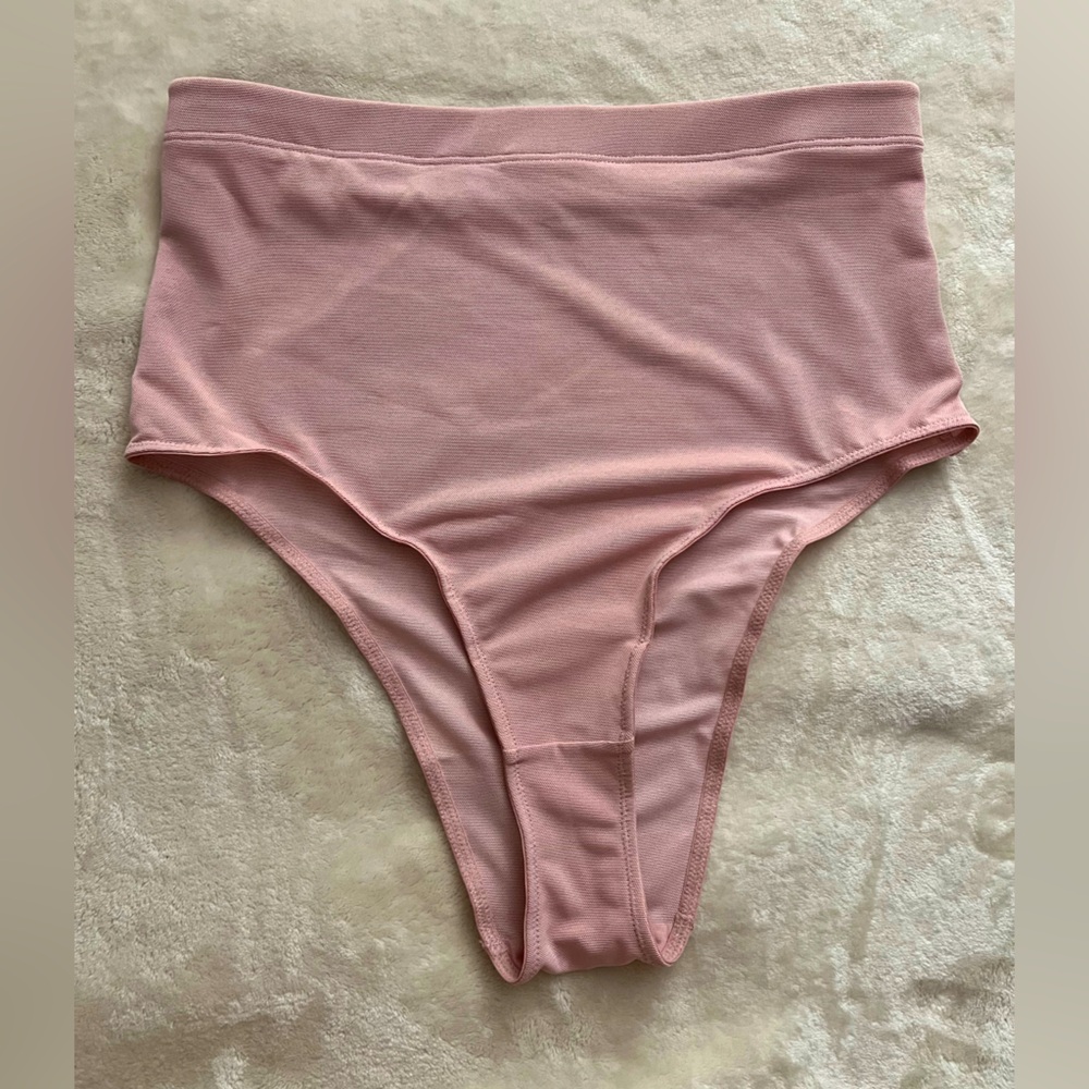 NWOT YITTY MeshMe Smoothing High Waist Brief, Large, BareAss Mauve